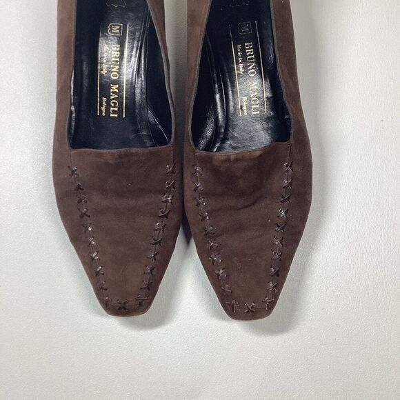 Bruno Magli‎ Suede low loafer in Brown - Picture 4 of 15